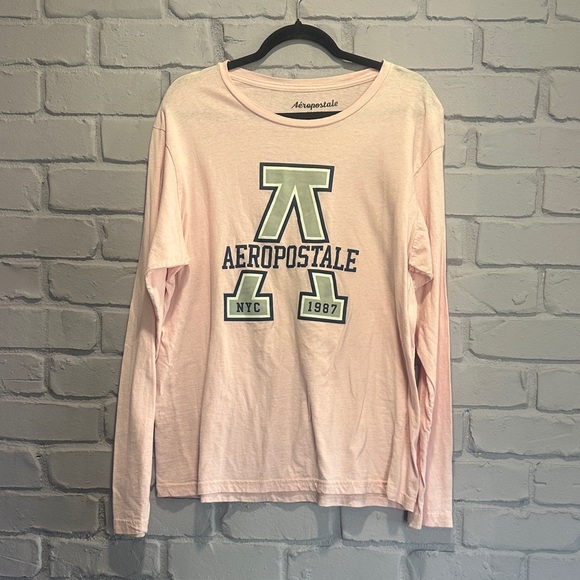 Aeropostale Tops - NWOT Aeropostale Light Pink Graphic Long Sleeve Tee size L